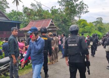 Brimob Bone Terjunkan 30 Personilnya Kawal PSU Pilkades Aska Sinjai