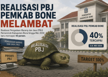 Akhir Triwulan II 2026 Pemkab Bone, Realisasi PBJ Hanya 40 Persen