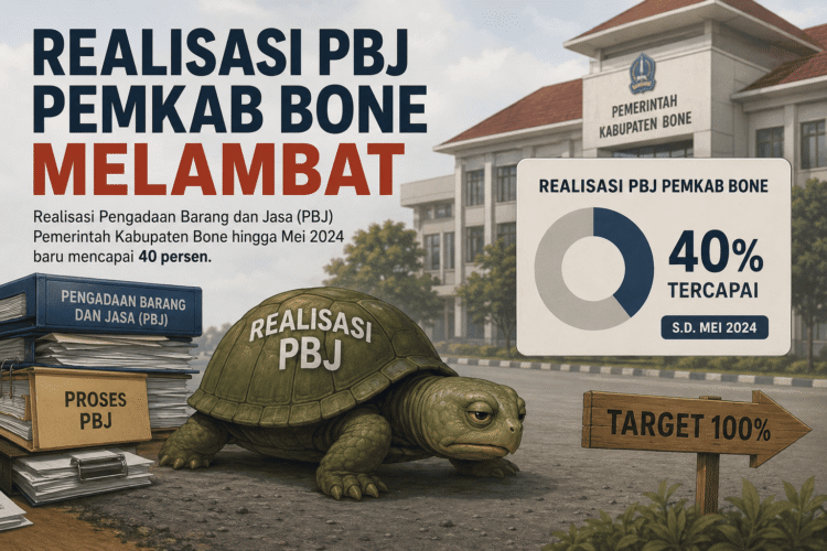 Akhir Triwulan II 2026 Pemkab Bone, Realisasi PBJ Hanya 40 Persen