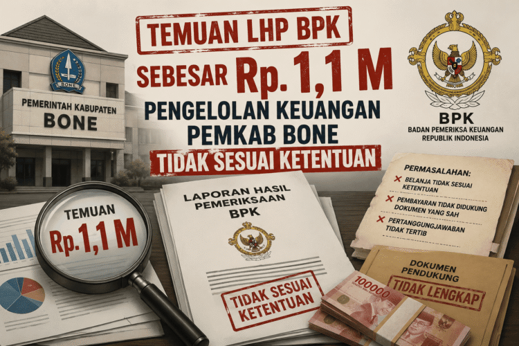 BPK Temukan 1,1 M Pengelolaan Keuangan Pemkab Bone Tidak Sesuai Ketentuan