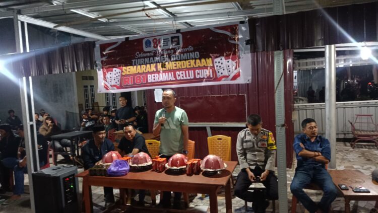 Peringati HUT RI 81, Kelurahan Cellu Bone Gelar Turnamen Domino Beramal Cup