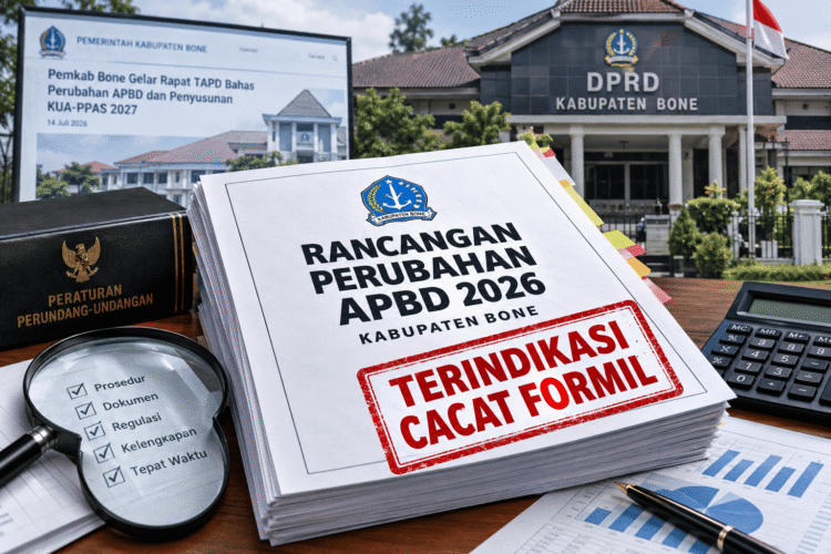 Rancangan Perubahan APBD 2026 Kabupaten Bone Terindikasi Langgar Ketentuan PP 12 Tahun 2019